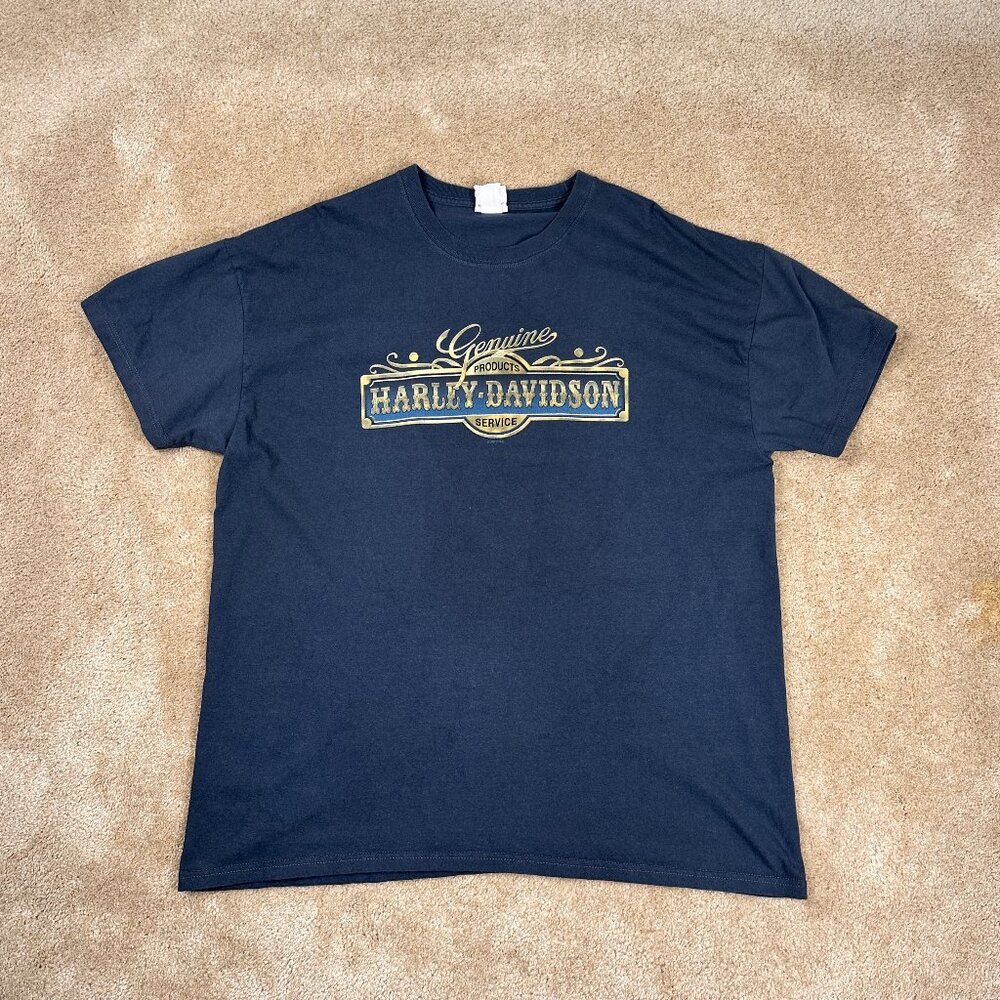 Y2K Harley-Davidson Big Sky Great Falls Montana Eagle T-Shirt Adult XXL 2XL